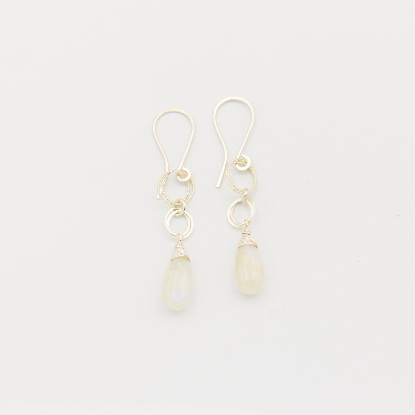Moonstone Drop Sterling Earrings