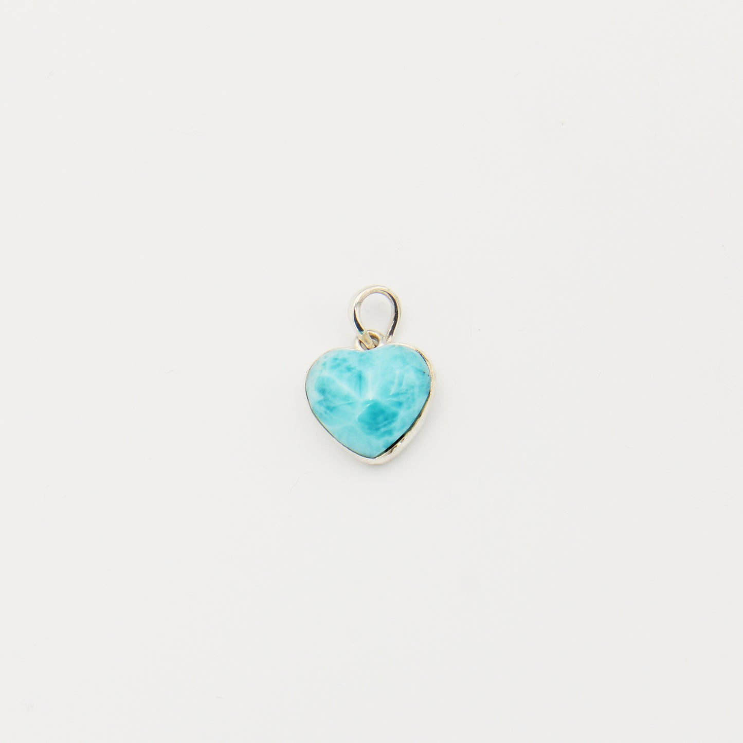 Larimar Heart Sterling Silver Pendant