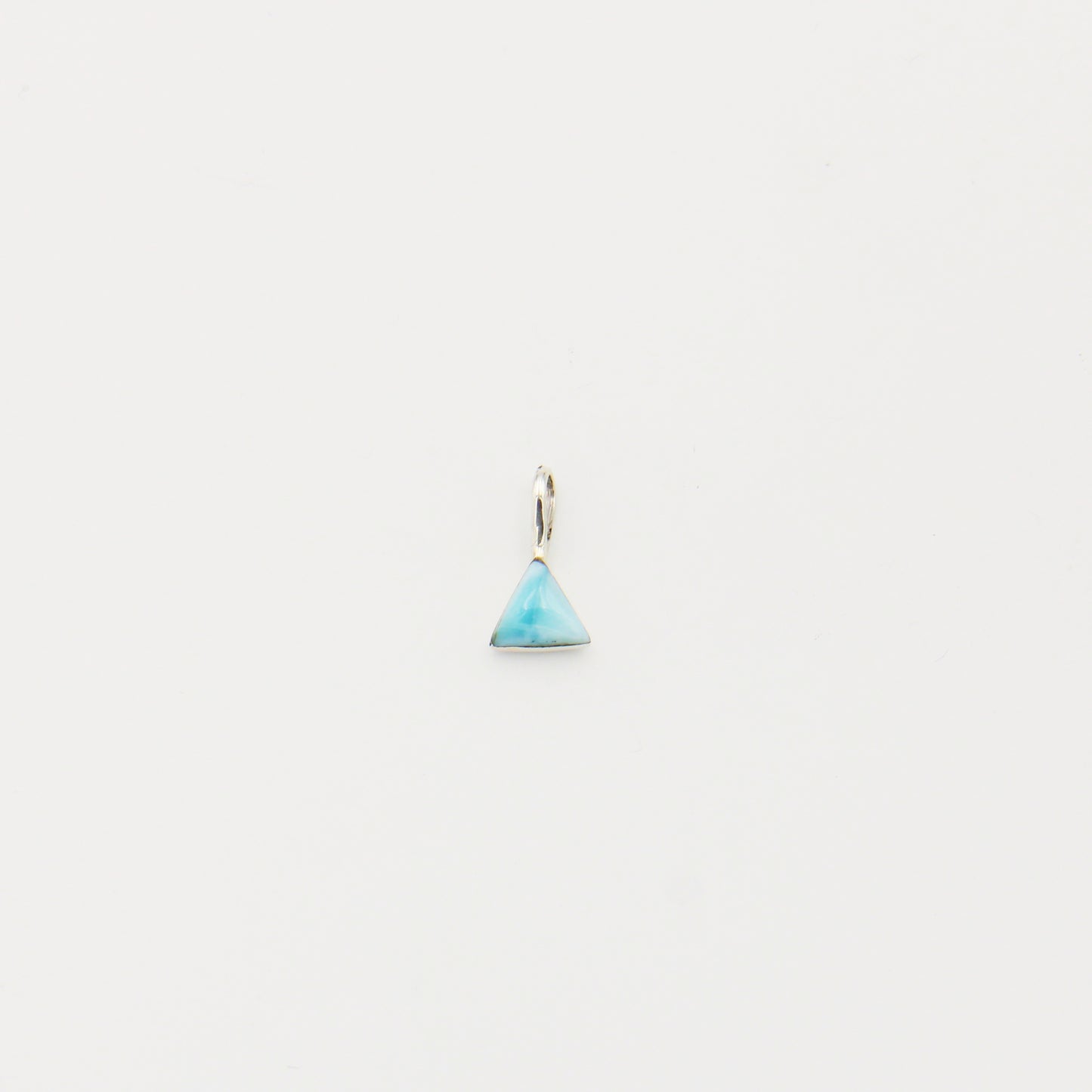 Larimar Tiny Triangle Sterling Pendant