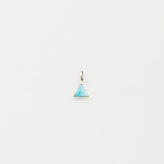 Larimar Tiny Triangle Sterling Pendant