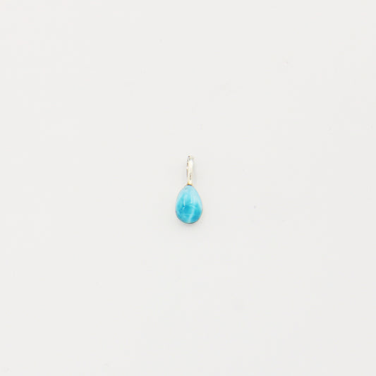 Larimar Tiny Pear Sterling Pendant
