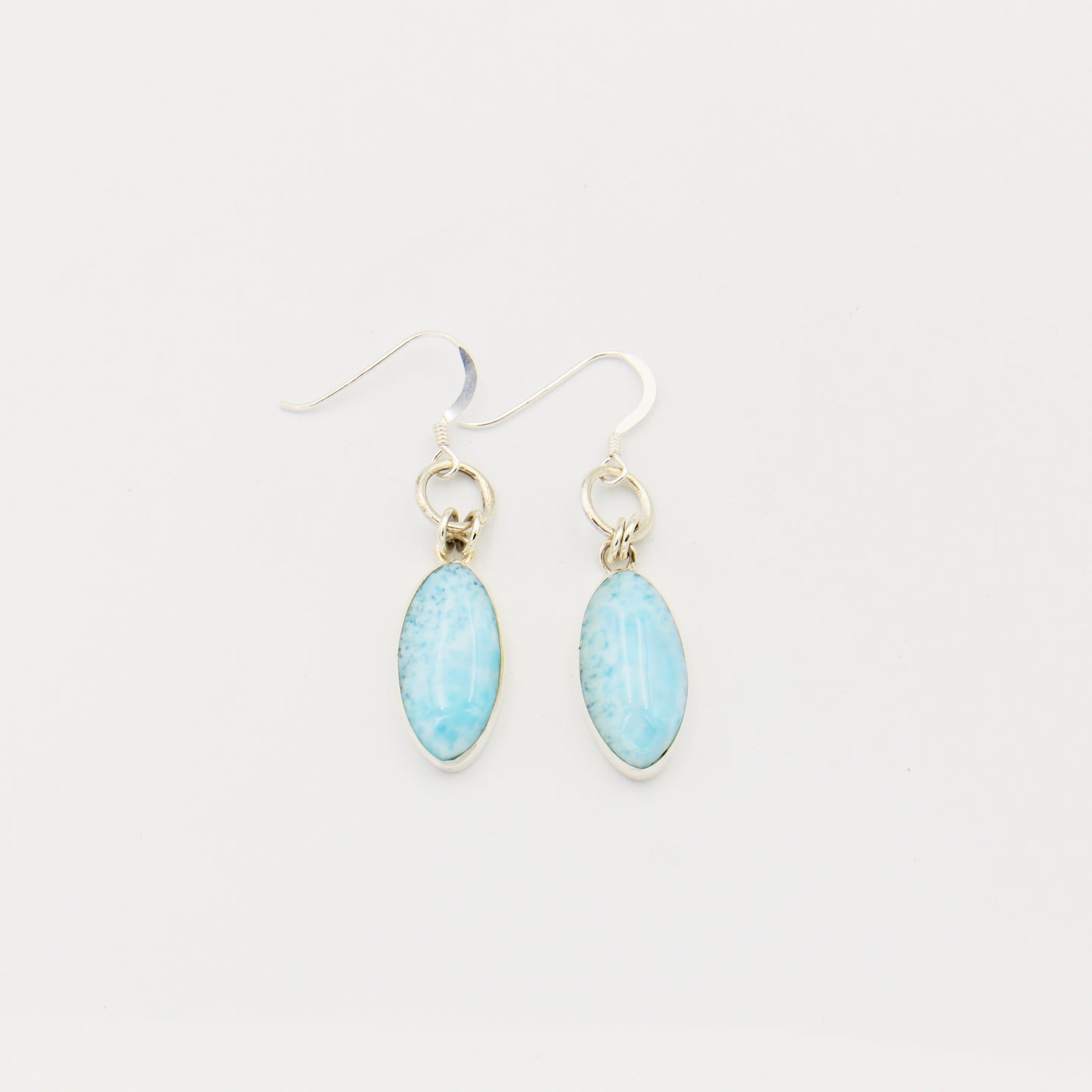 Larimar Marquis Sterling Earrings