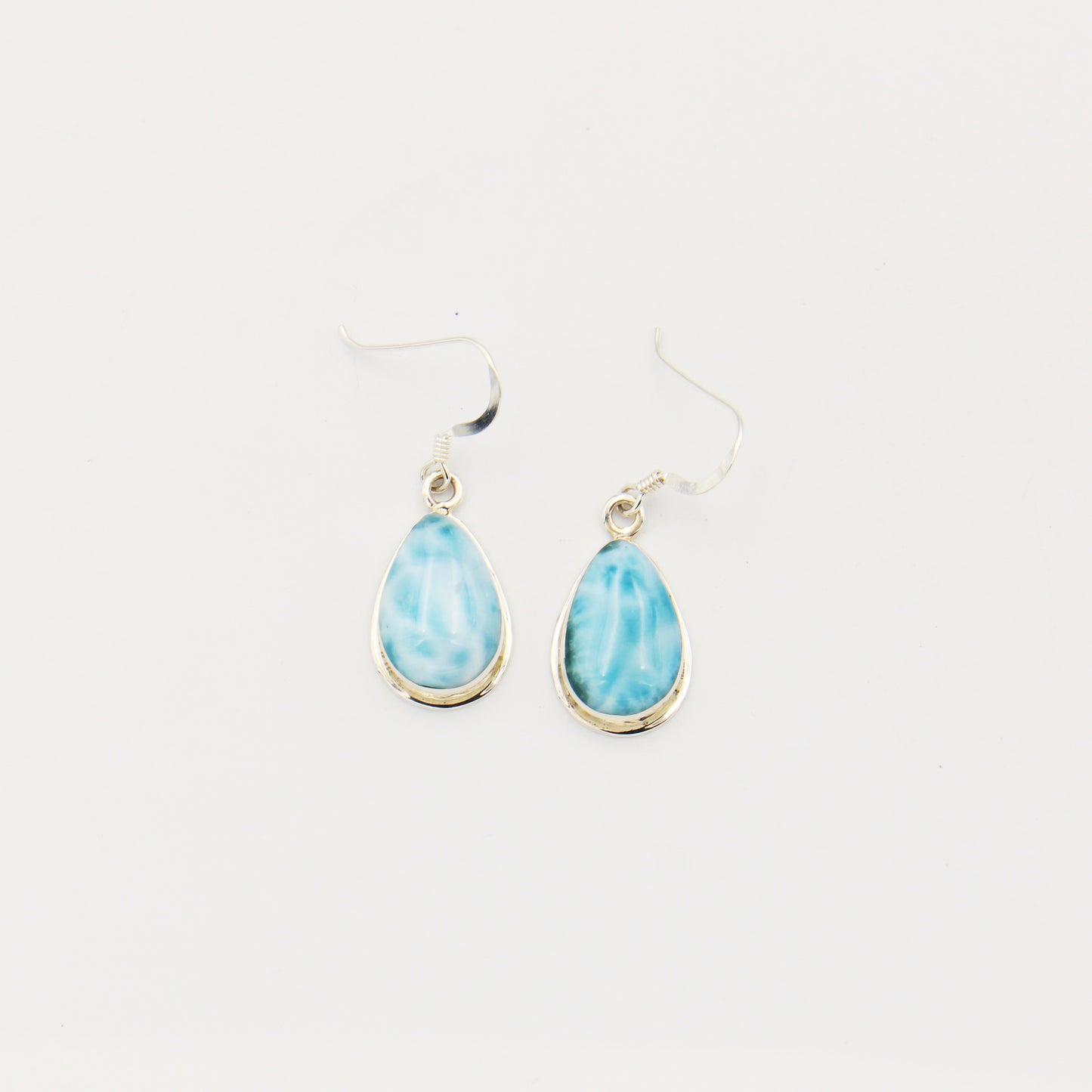 Larimar Teardrop Sterling Earrings