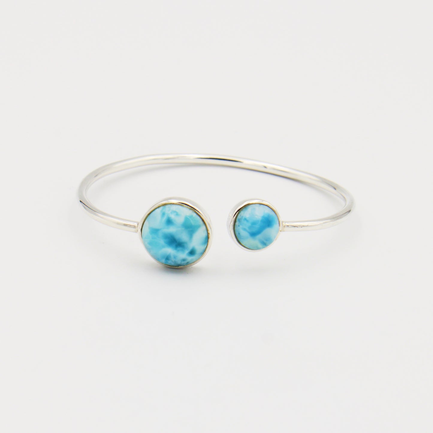 Larimar Double Stone Sterling Cuff