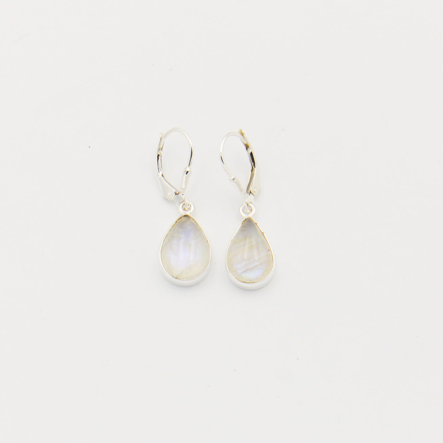 Moonstone Teardrop Sterling Silver Earrings