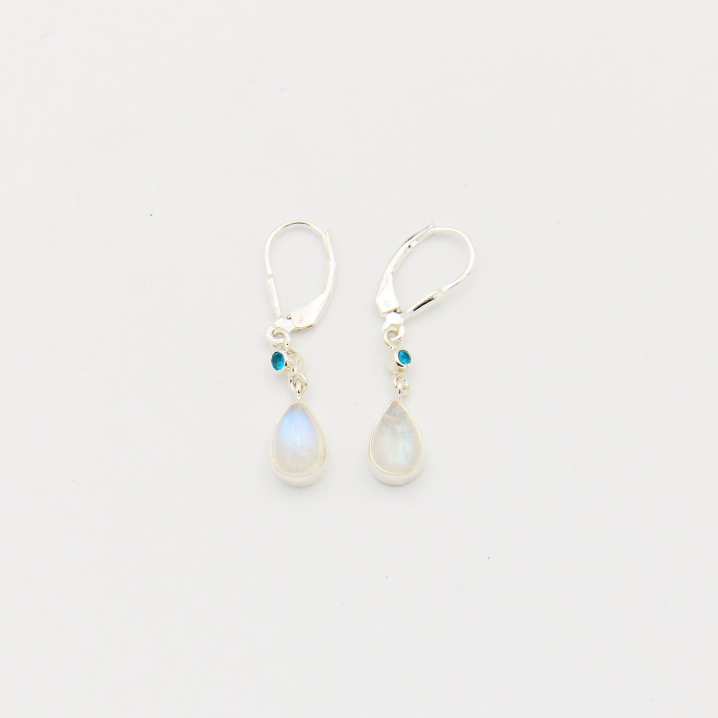 Moonstone Small Teardrop Sterling Earrings