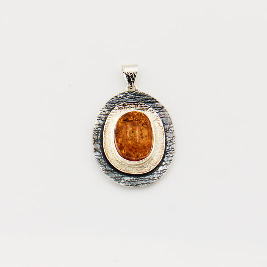 Amber Oval Statement Pendant