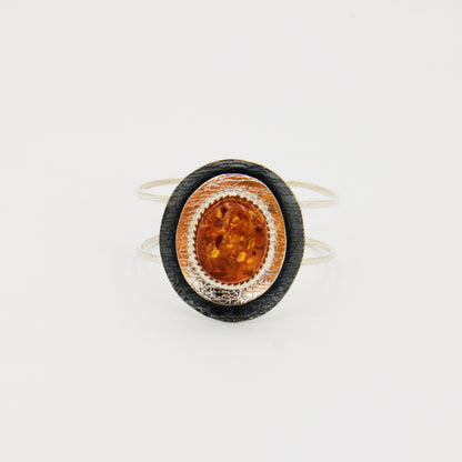 Amber Oval Statement Cuff