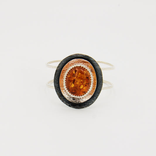 Amber Oval Statement Cuff