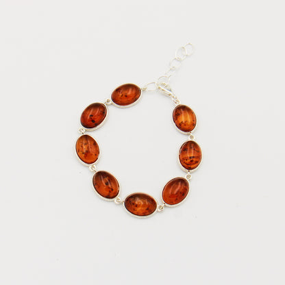 Amber Oval Link Bracelet