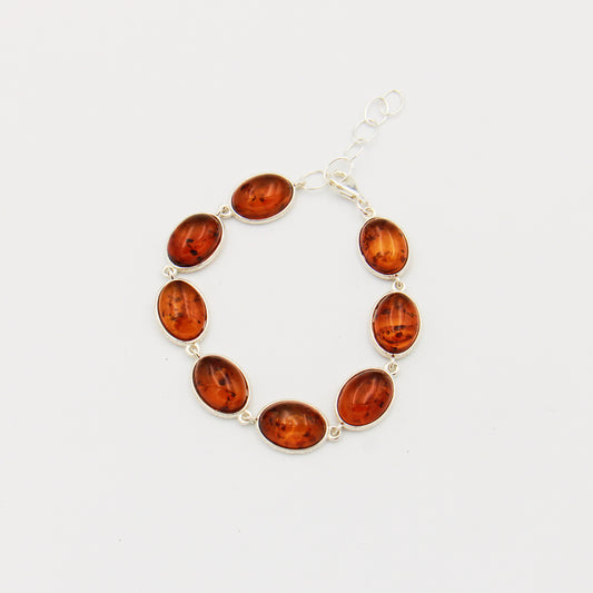 Amber Oval Link Bracelet