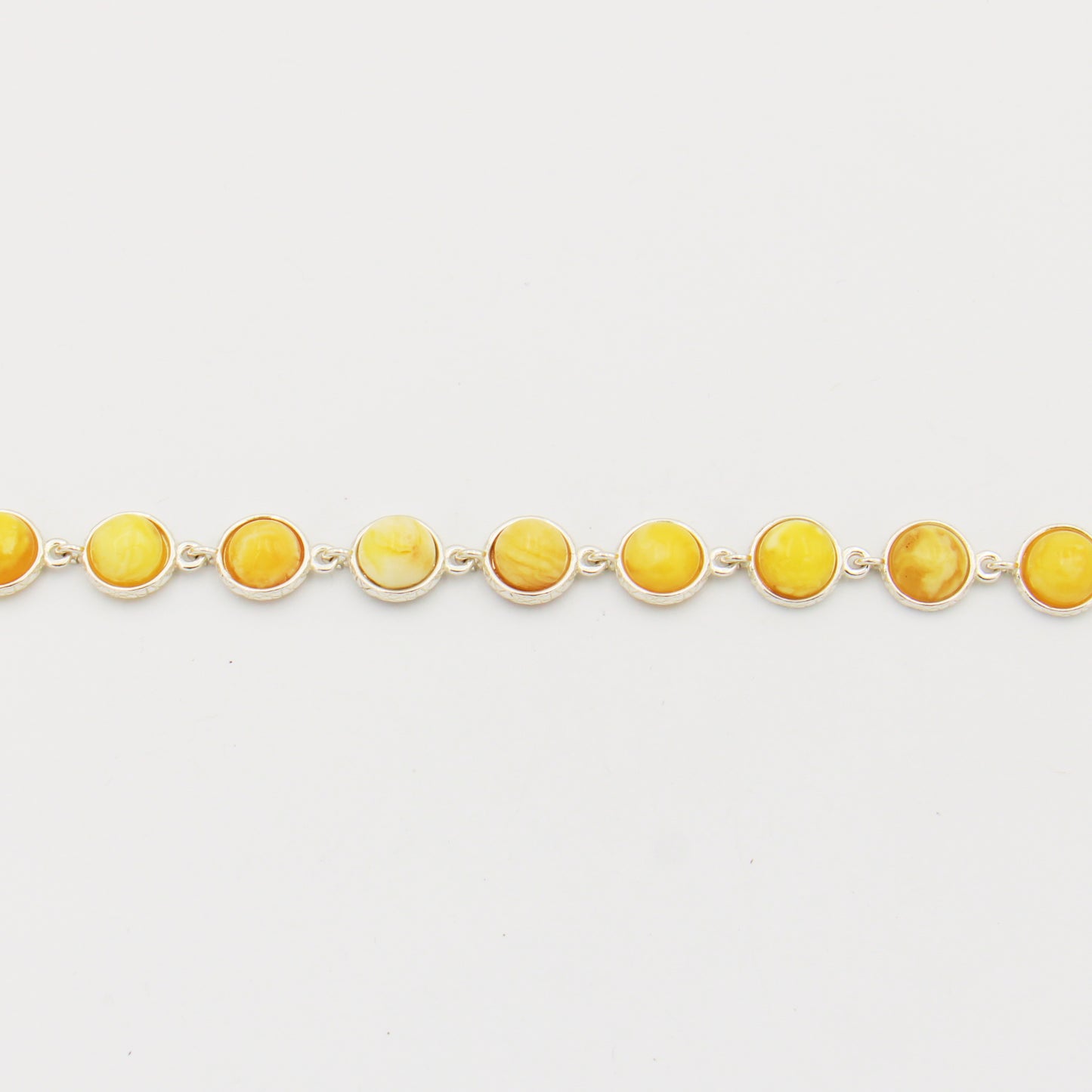 Butterscotch Amber Round Link Bracelet