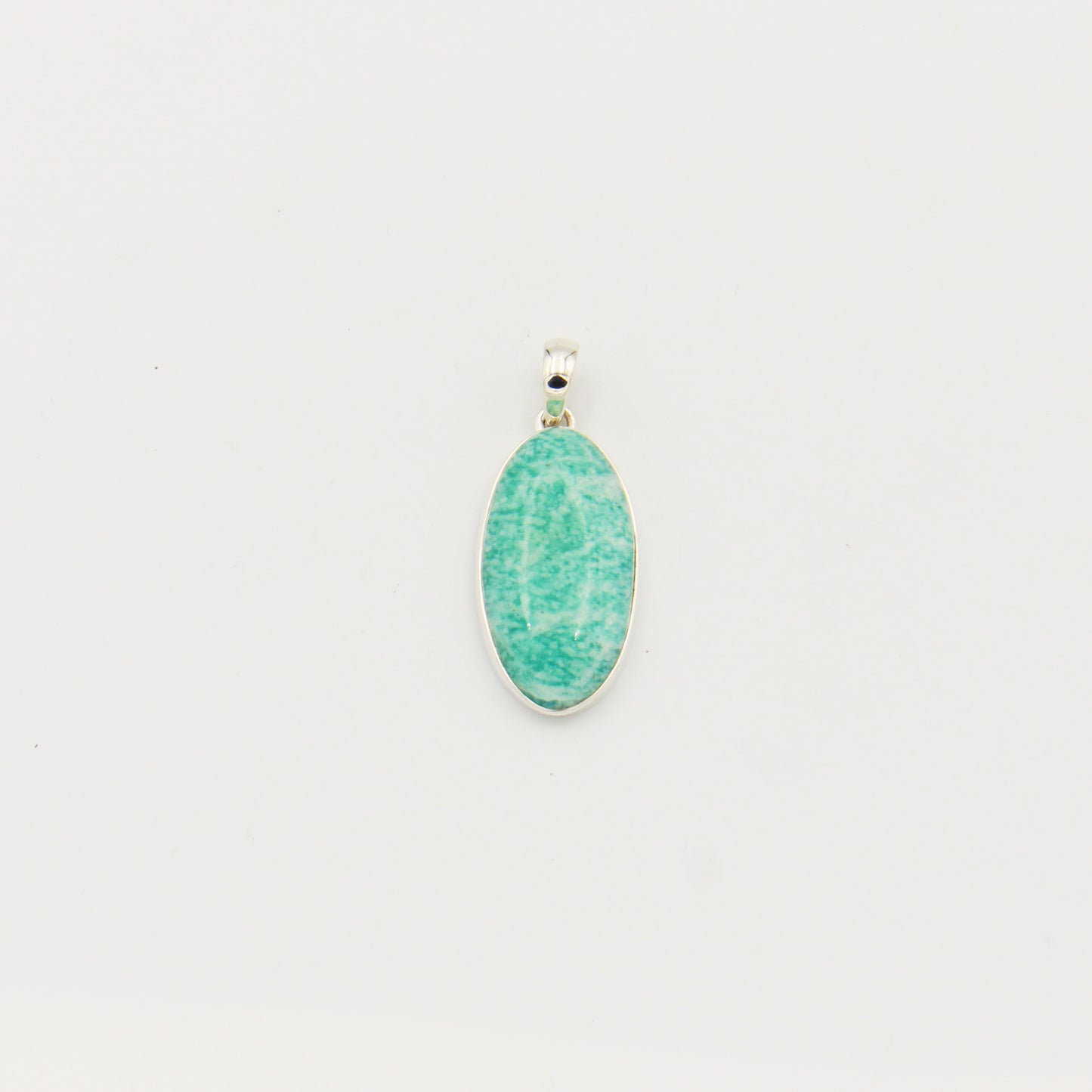 Amazonite Oval Sterling Pendant