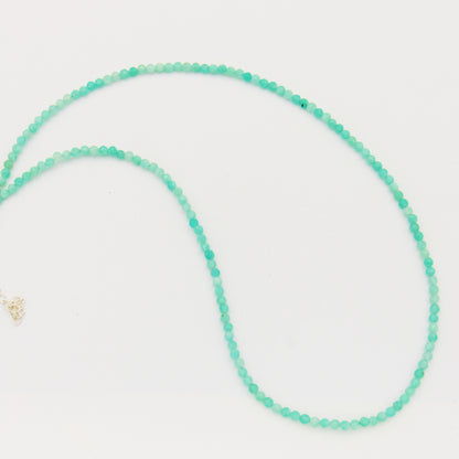 Gemstone Beaded Sterling Necklace 18-19.5"