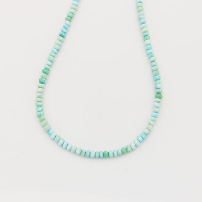 Gemstone Beaded Sterling Necklace 18-19.5"
