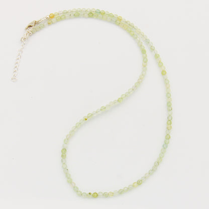 Gemstone Beaded Sterling Necklace 18-19.5"