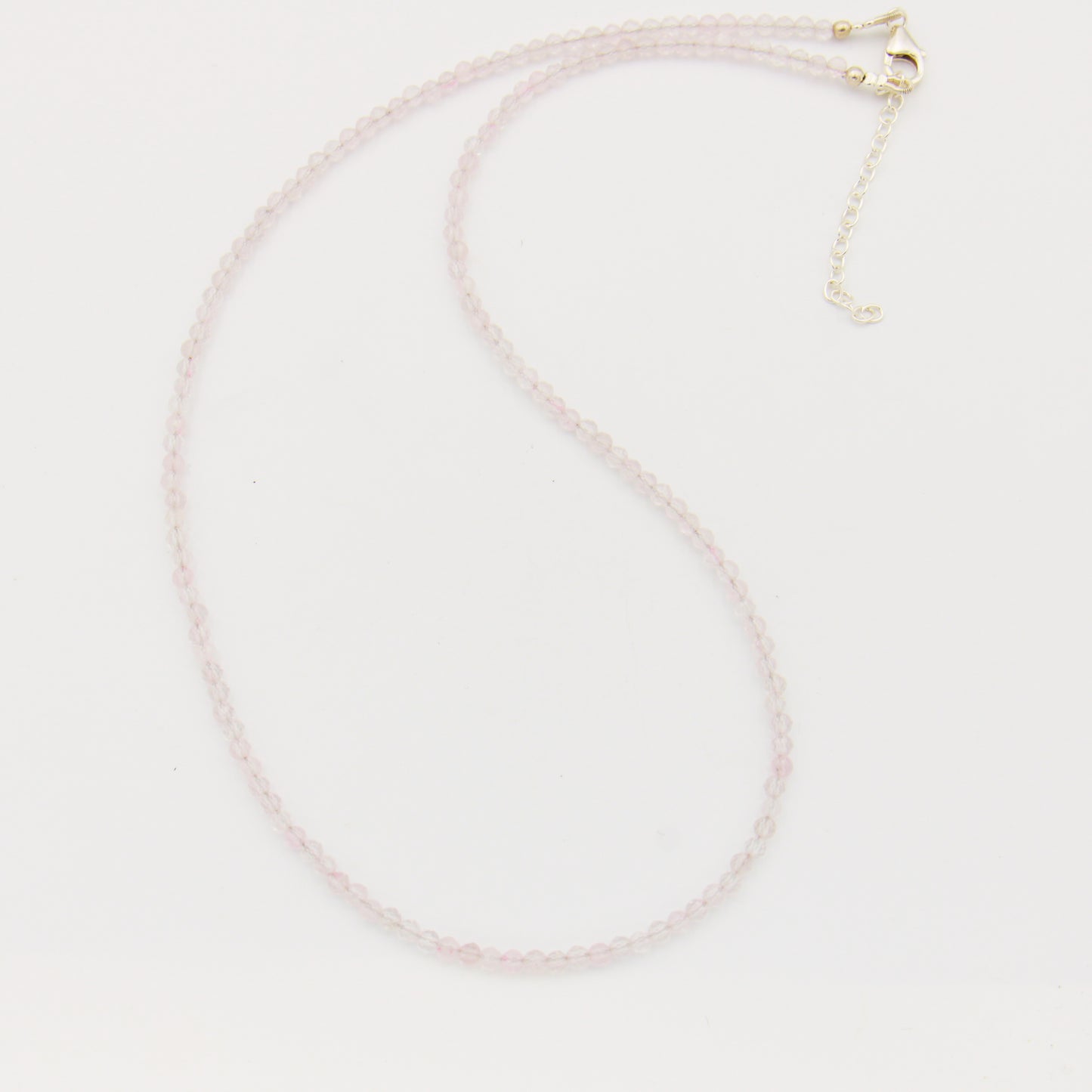Gemstone Beaded Sterling Necklace 18-19.5"