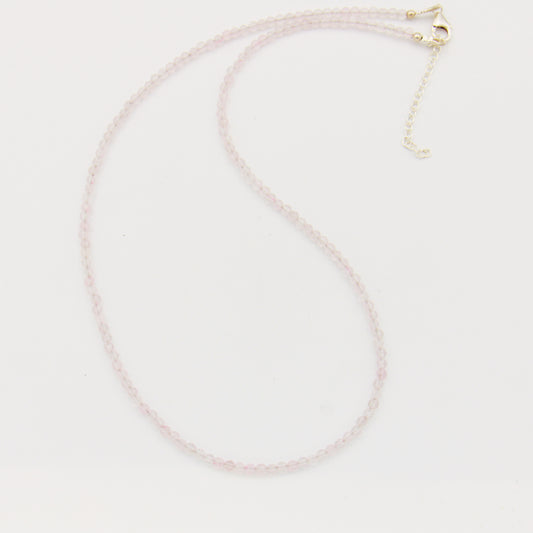 Gemstone Beaded Sterling Necklace 18-19.5"