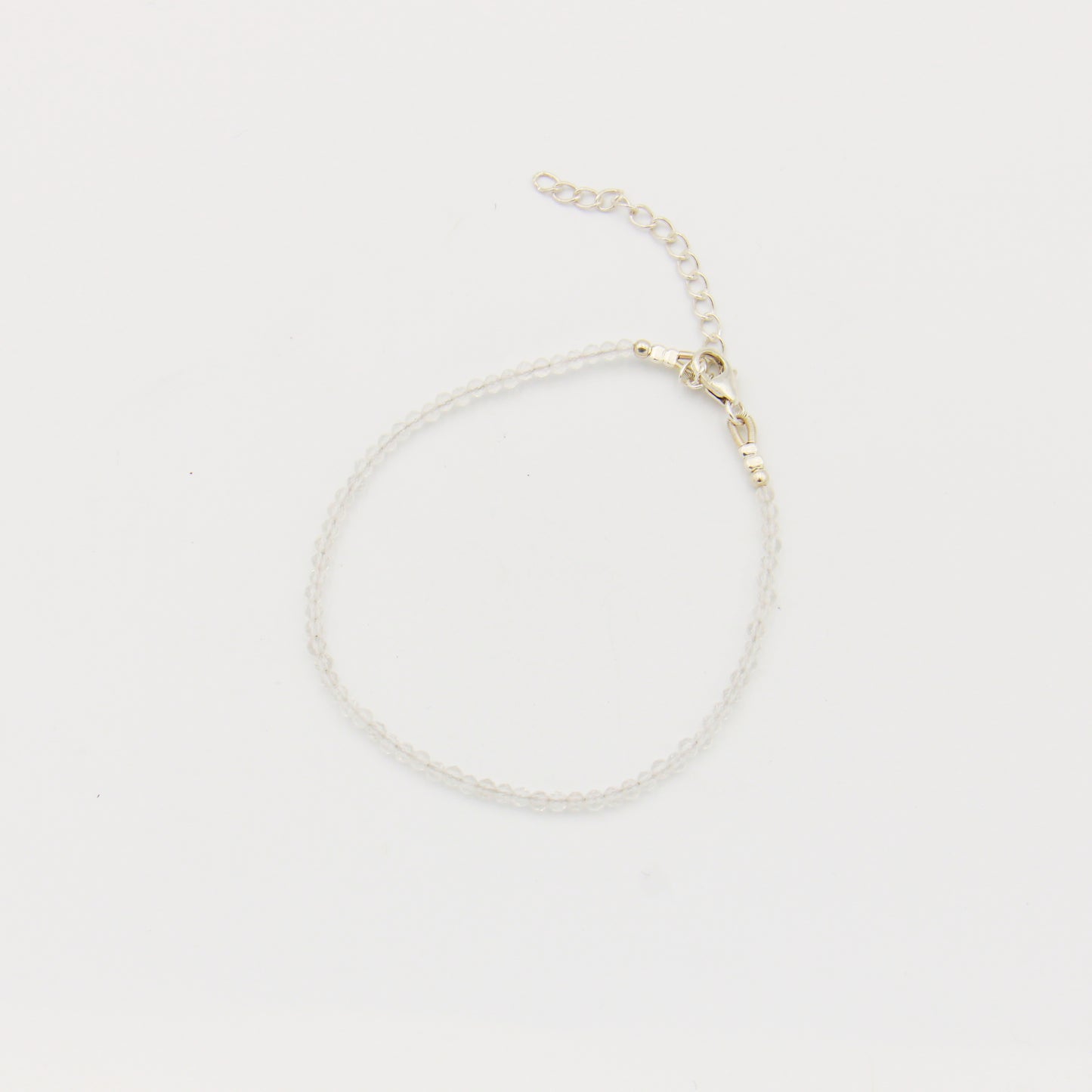 Dainty Gemstone Beaded Bracelet Quartz
