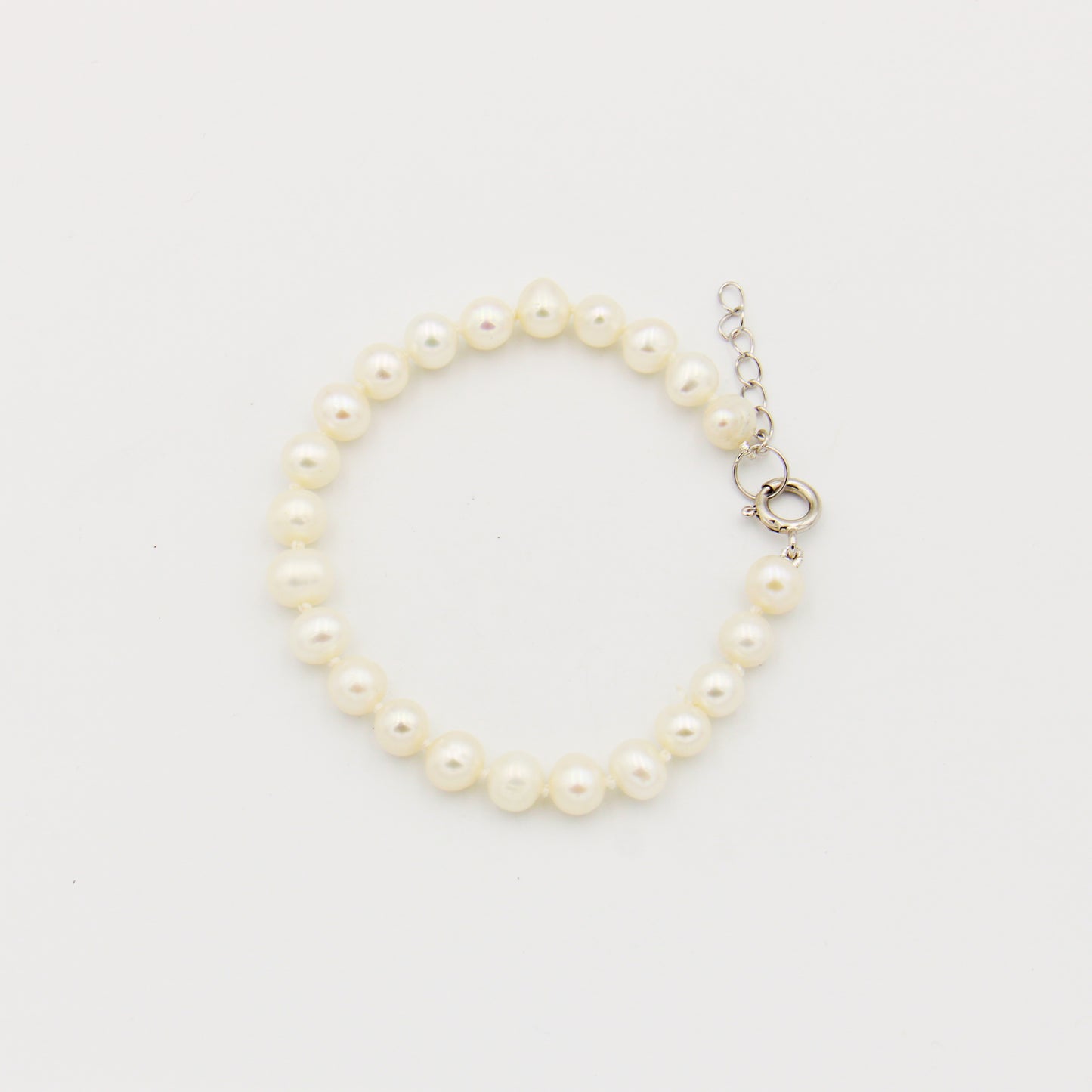 Freshwater Pearl Sterling Bracelet 7-8"
