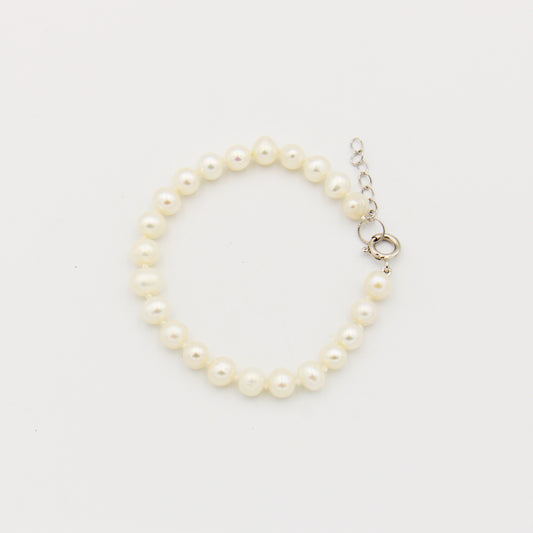 Freshwater Pearl Sterling Bracelet 7-8"