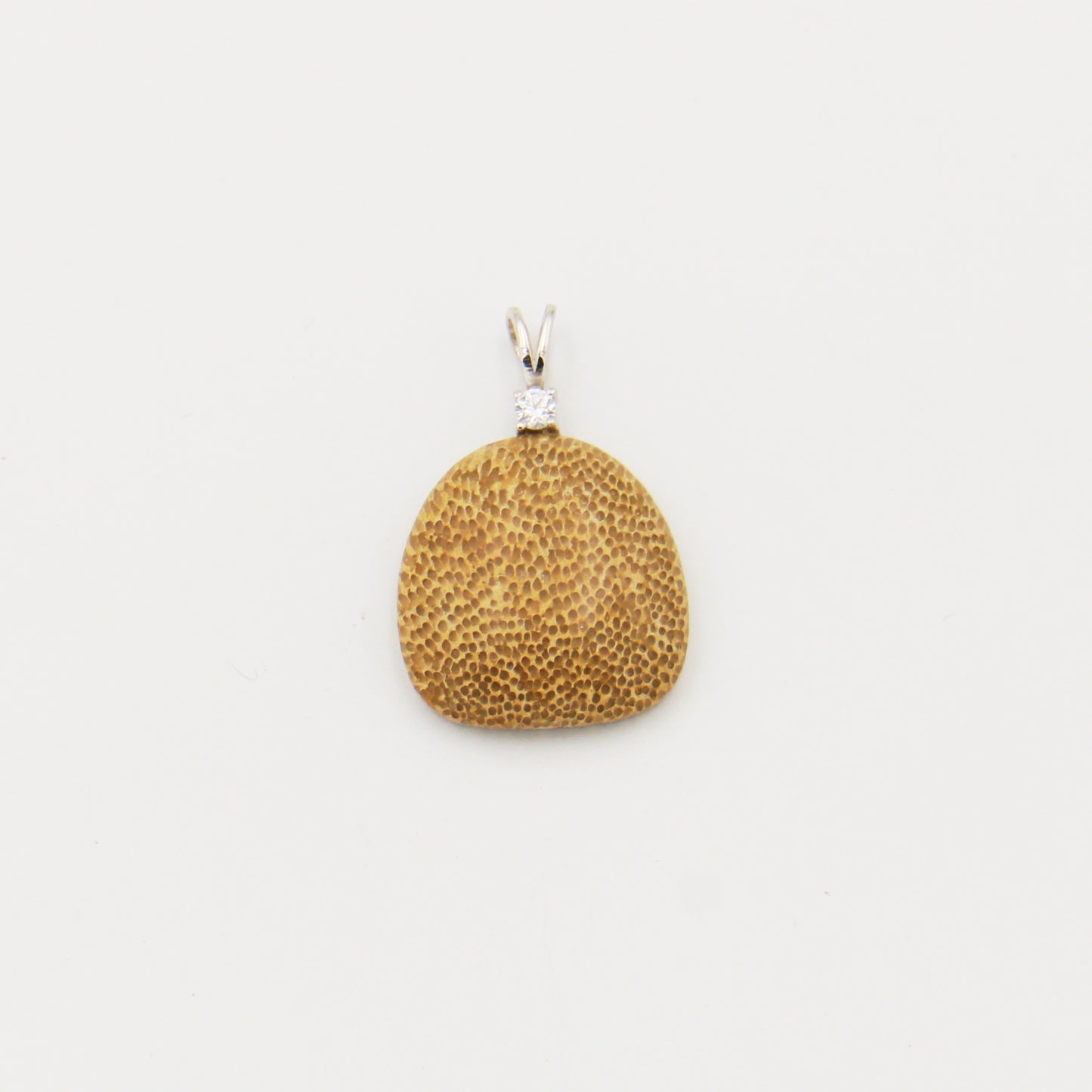 Favosite Drilled Sterling Pendant