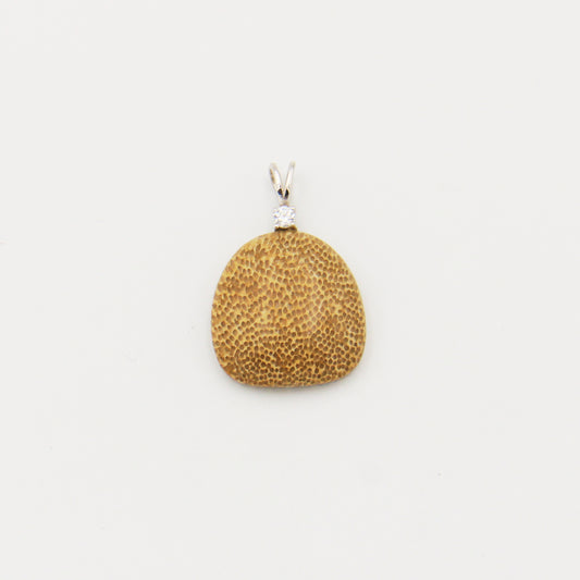 Favosite Drilled Sterling Pendant