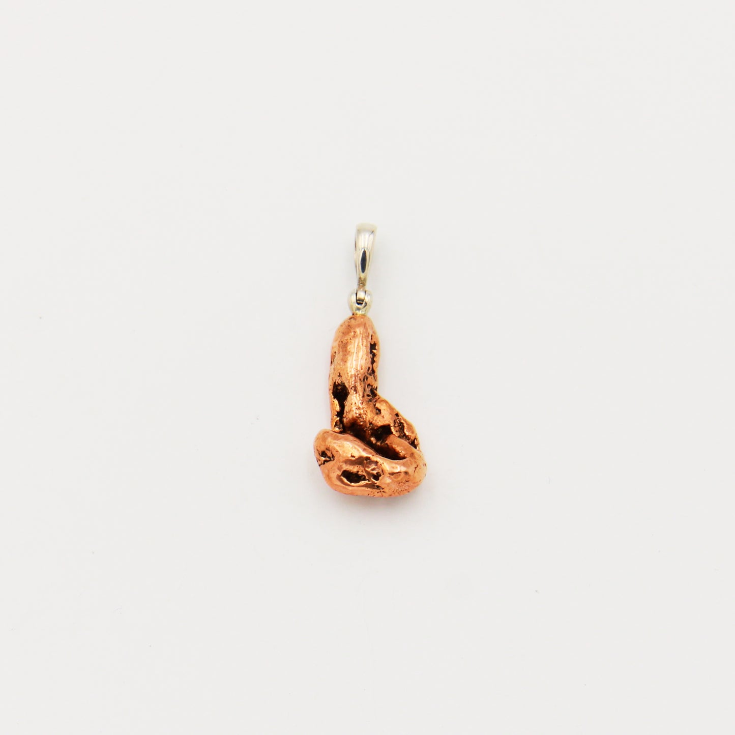 Copper Nugget Sterling Pendant