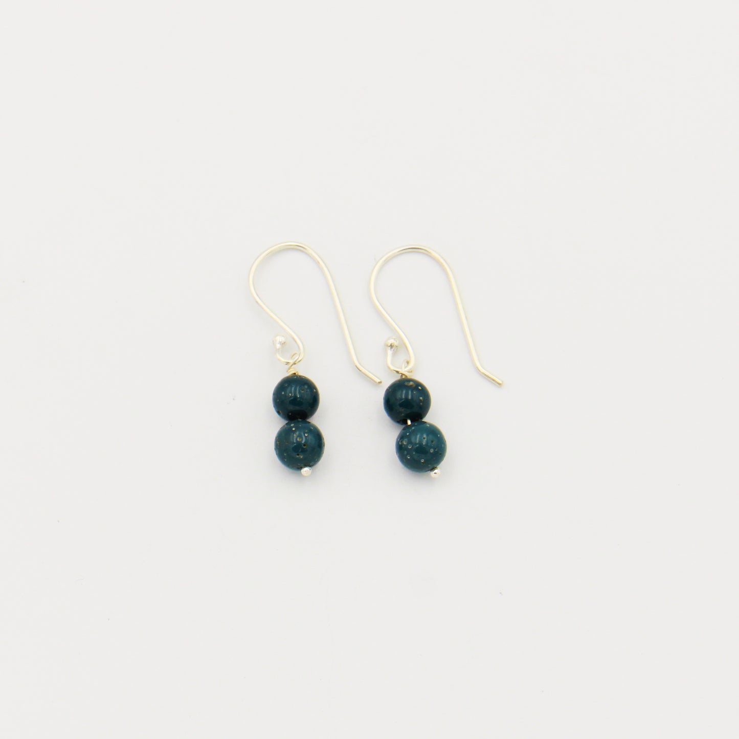 Leland Blue 2 Bead Sterling Earrings