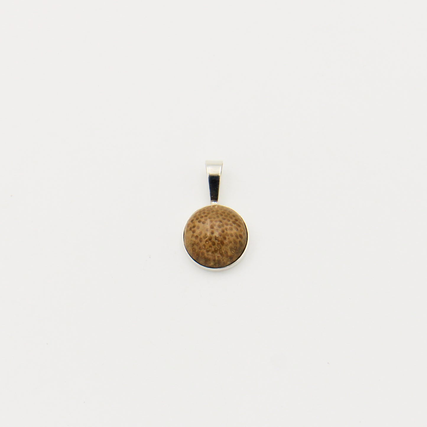 Favosite Round Sterling Pendant