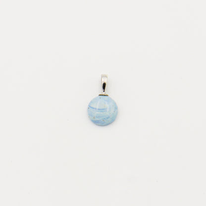 Leland Blue Round 12mm Drilled Pendant