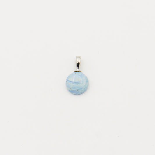 Leland Blue Round 12mm Drilled Pendant