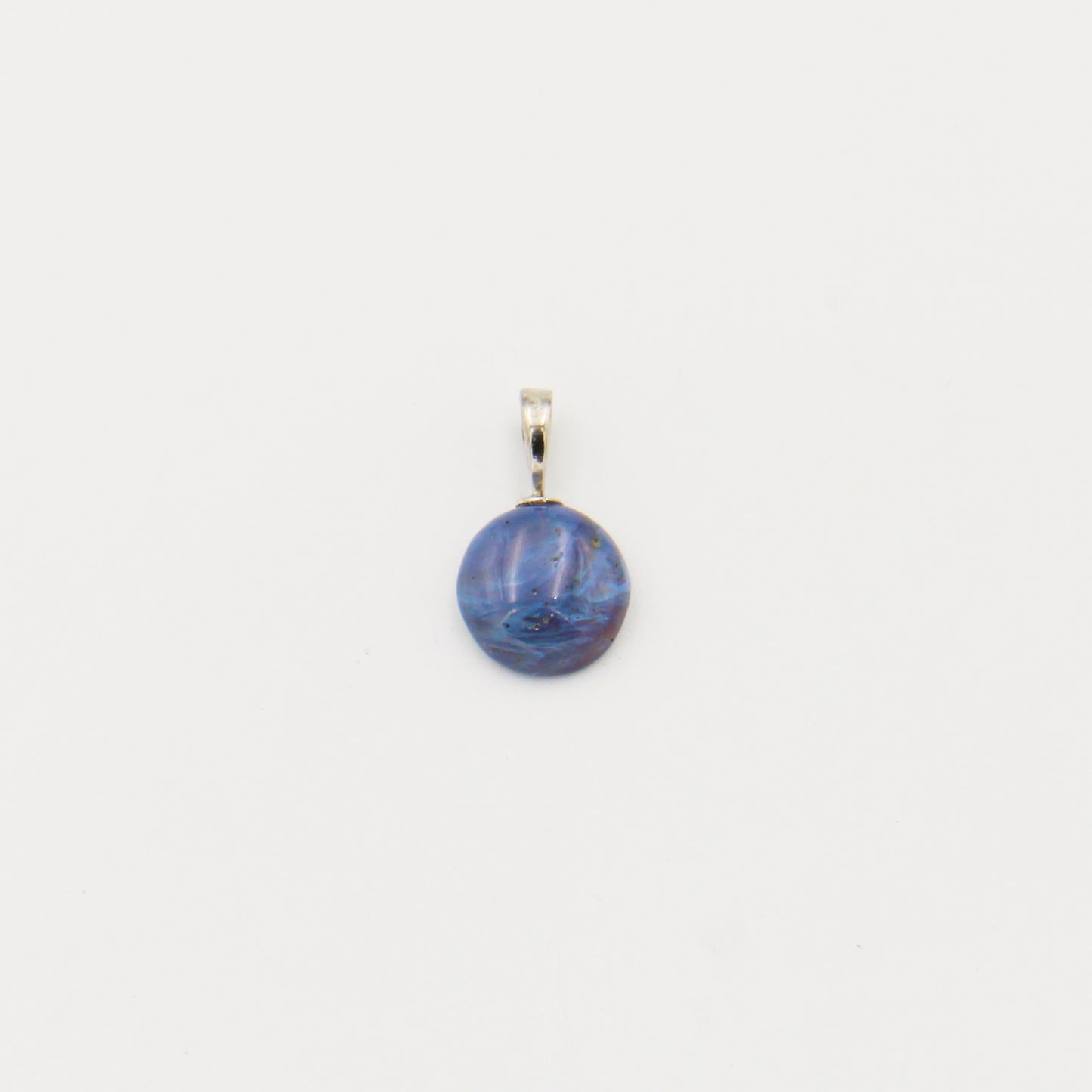 Leland Blue Round 12mm Drilled Pendant