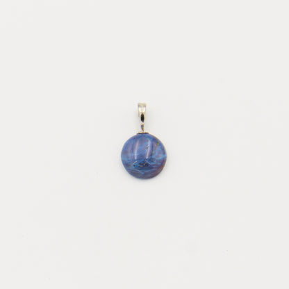 Leland Blue Round 12mm Drilled Pendant
