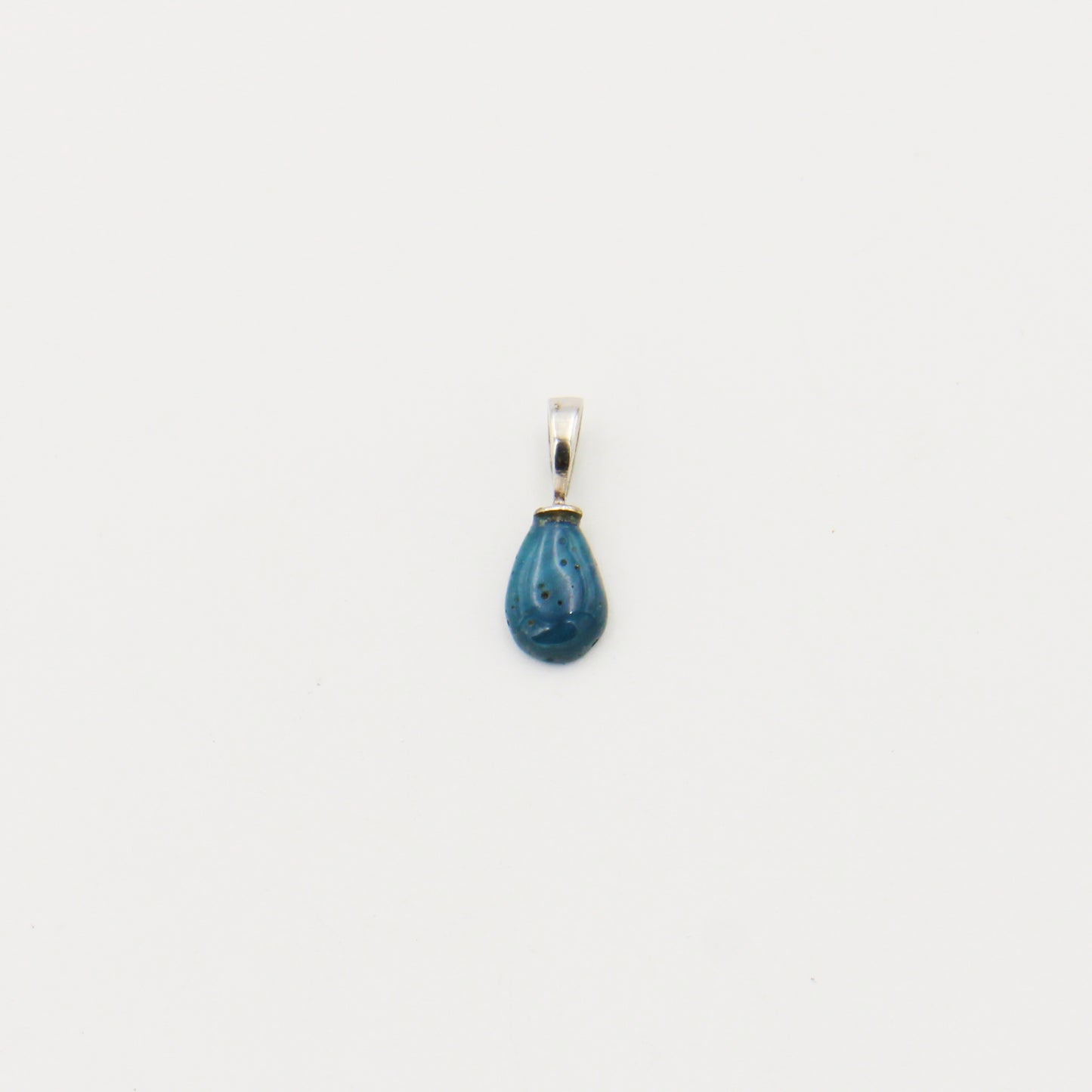Tiny Leland Blue Drilled Teardrop Pendant
