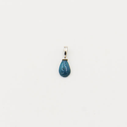 Tiny Leland Blue Drilled Teardrop Pendant