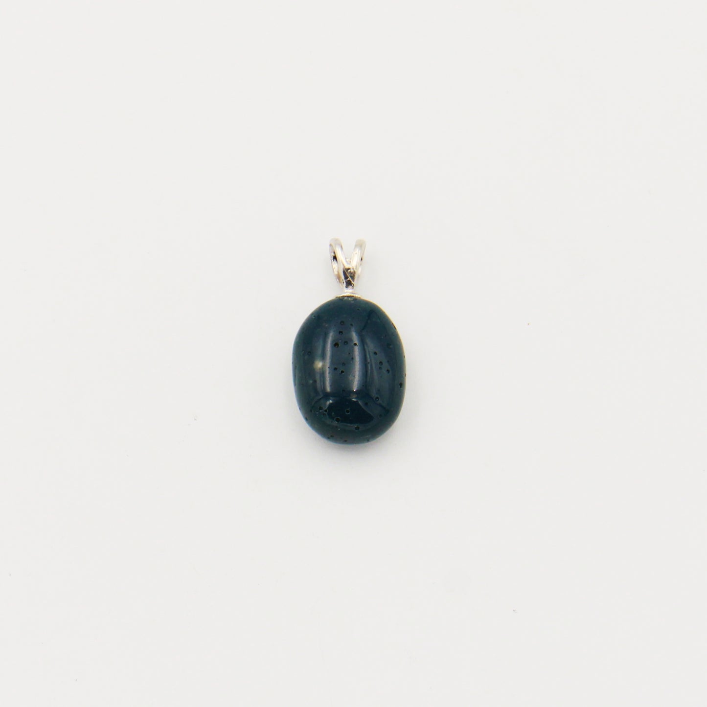 Leland Blue Drilled Oval Sterling Pendant