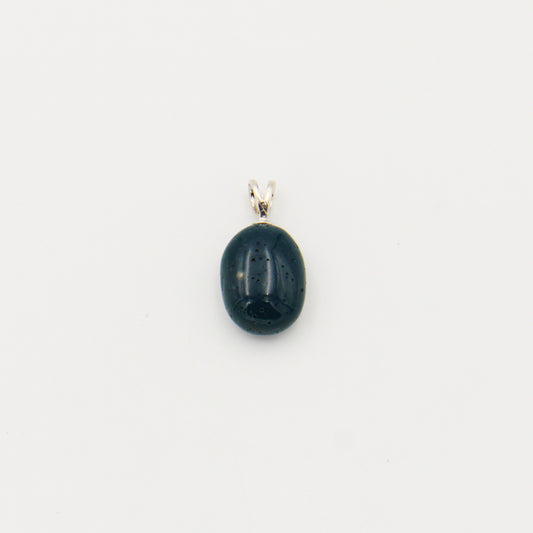 Leland Blue Drilled Oval Sterling Pendant