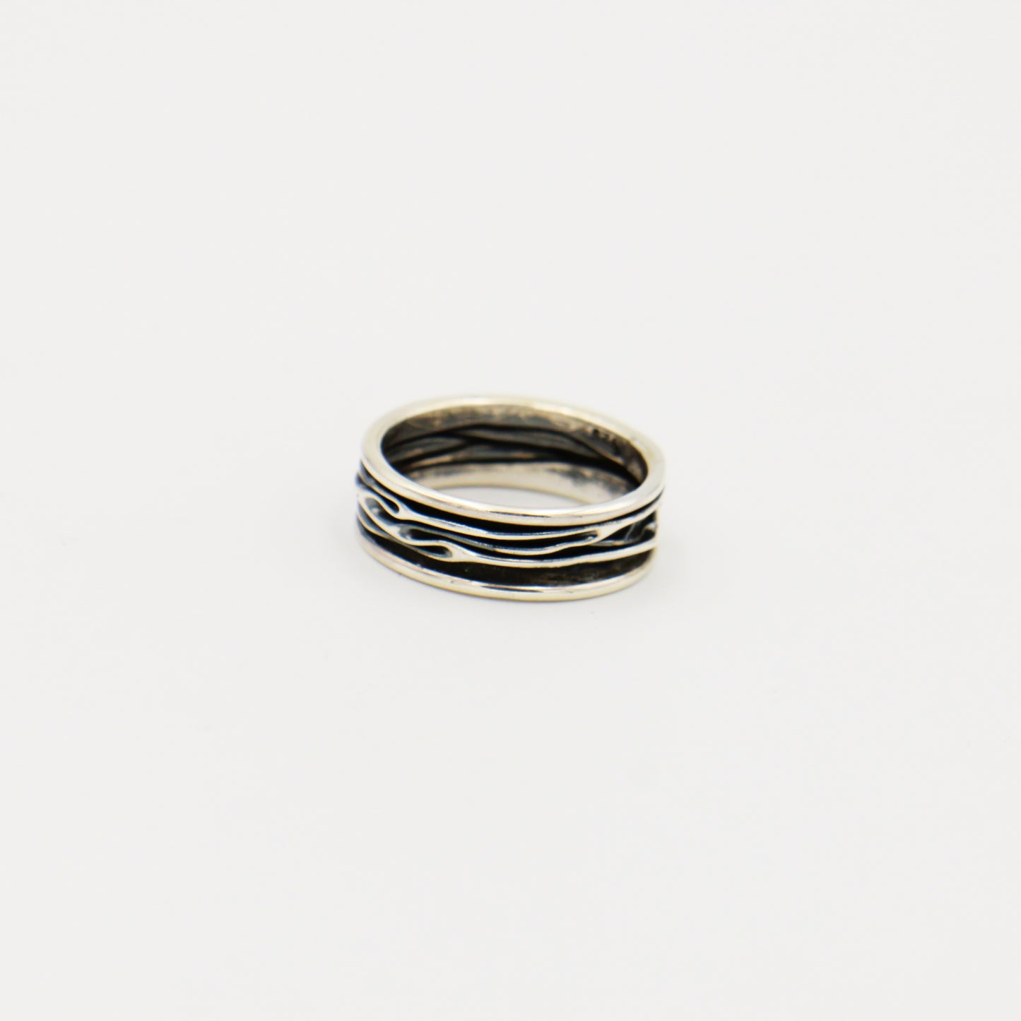Sterling Silver Branch Band Ring Size 7