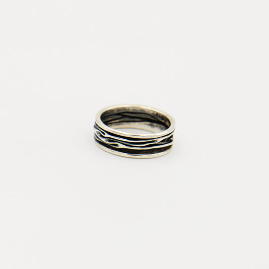 Sterling Silver Branch Band Ring Size 7
