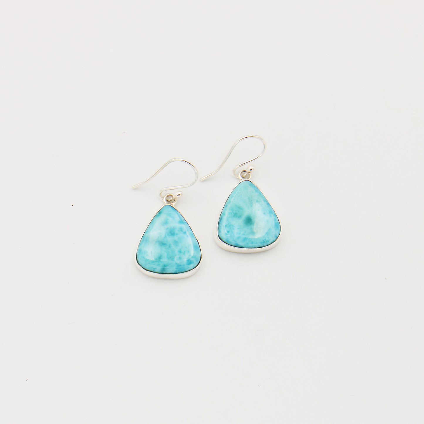 Larimar Triangle Drop Sterling Earrings