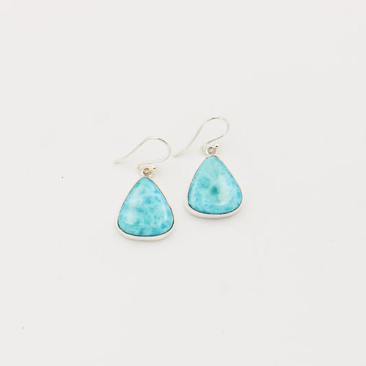 Larimar Triangle Drop Sterling Earrings