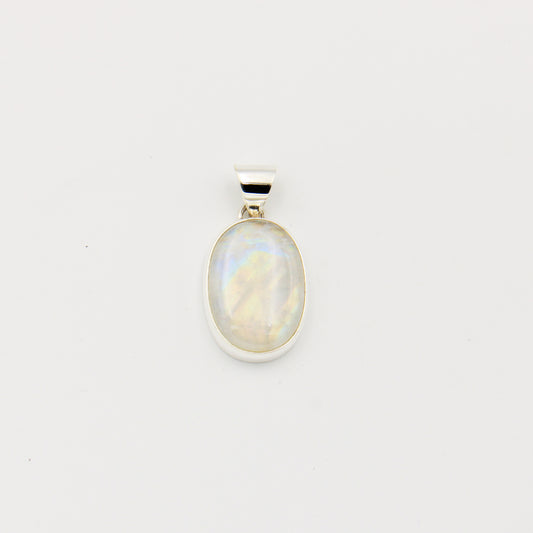 Moonstone Oval Cabochon Sterling Pendant