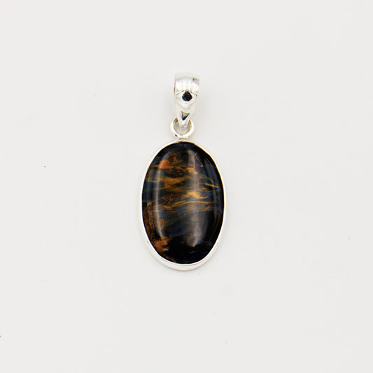 Pietersite Oval Sterling Pendant