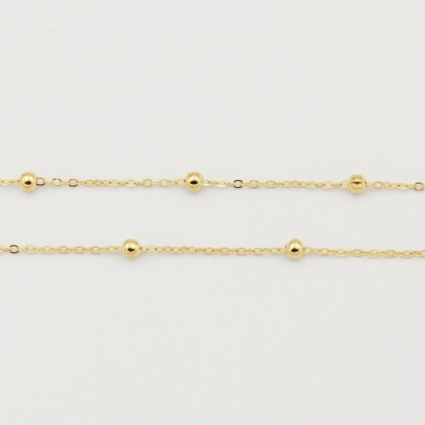 Cable Chain w/ Beads GF 16"