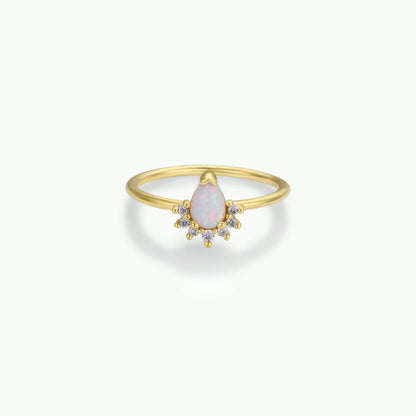 Opalite Burst CZ GP Ring