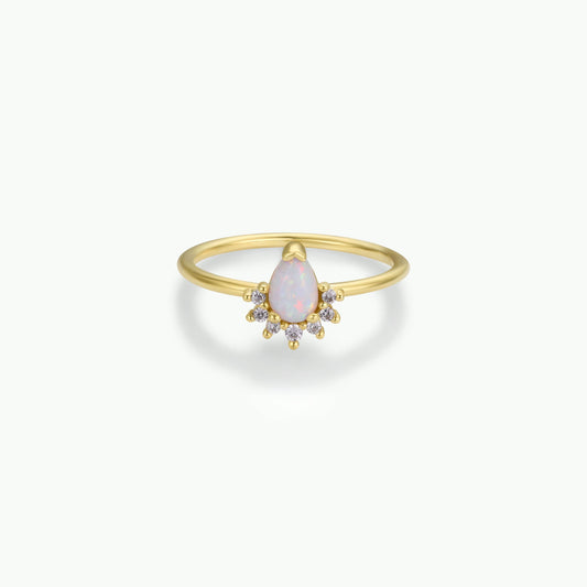 Opalite Burst CZ GP Ring