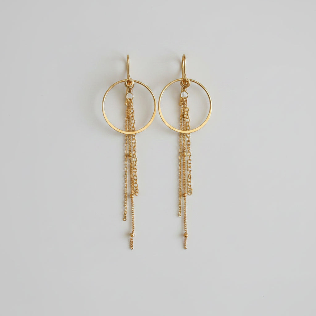 Sun Cascade GF Earrings