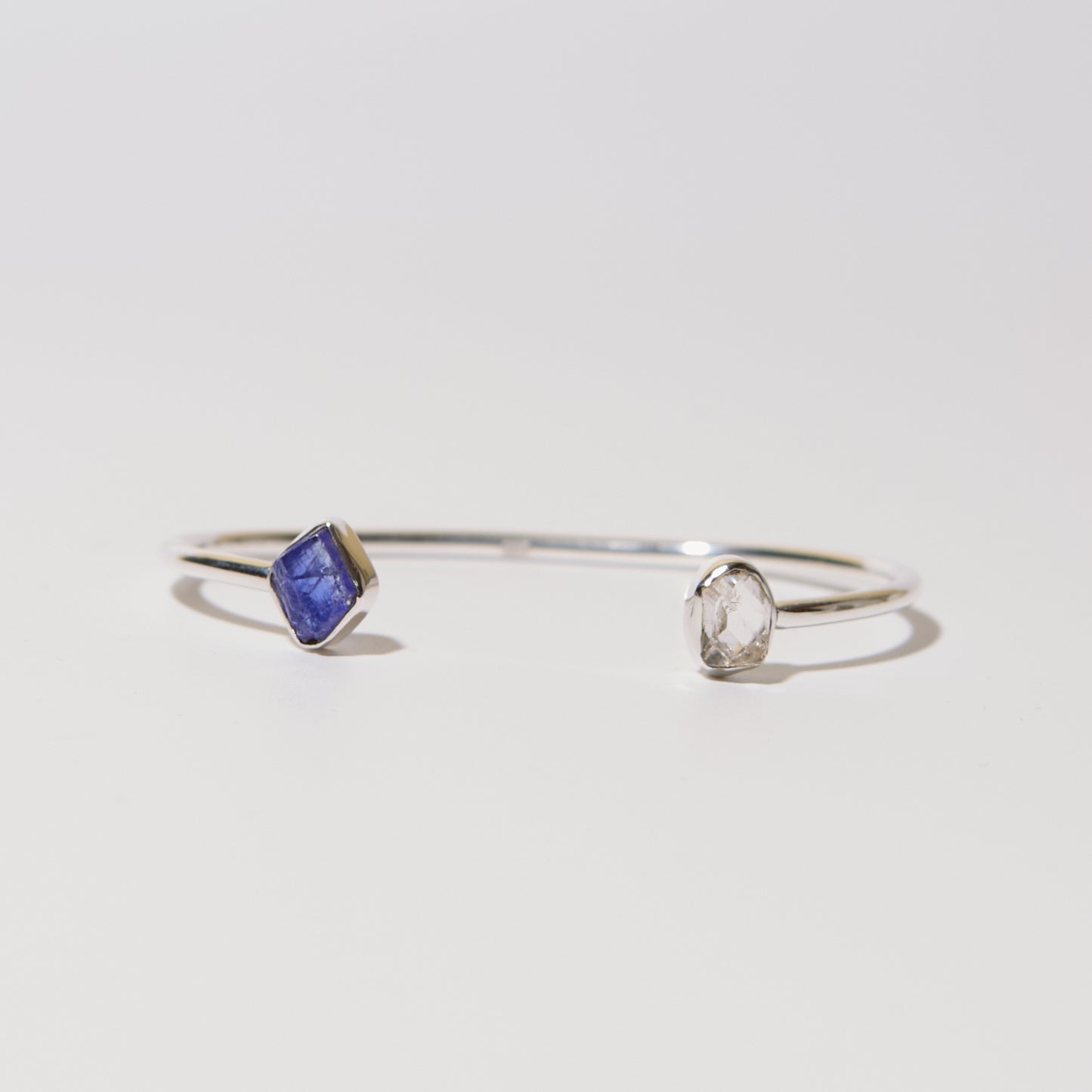 Tanzanite & Herkimer Sterling Cuff