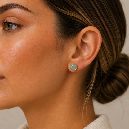 Round Amazonite GP Studs